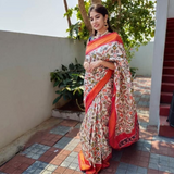 Soft Printed Silk Saree
