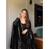 Noor Gold 1227 PARTY WEAR LONG TOP WITH LEHANGA