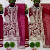 FESTIVE  Party Wear heavy embroidery suit