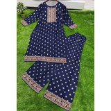 DNO ST034 New Rayon Super Hit Foil Print Kurti & Palazzos