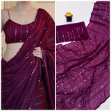 SF Fashion-COD-SF-540 Beautiful Designer Party Wear  Saree
