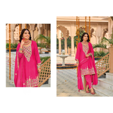 HASRAT Dhoti Style Chinon Embroidery sets