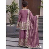 ST-0122 Kids Wear Attractive silk embroidery Kurta Set