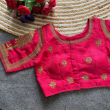 Phantom silk Blouse TEMPLE CODING, MOTI ZARI THREAD & AARI WORK