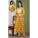 Maternity & Feeding PRINTED COTTON GOWNSTYLE KURTI