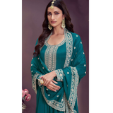 VINAY Embroidered Silk Anarkali Suit