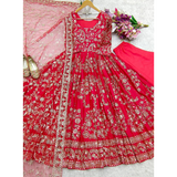 New Collection Heavy Embroidered Chinon Silk Gown