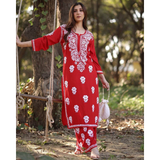 BE-145 DESIGNER WEAR KURTA PLAZZO PAIR