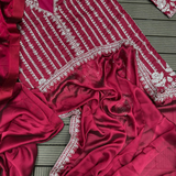 EXCLUSIVE DESIGNER SEQUINS SAREE With Jacket Blouse.