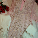Chikankari Georgette Gotta kurti sharara sets.