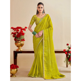 A89- BANDHNI SAREE WITH EMBROIDERY STITCHED BLOUSE