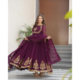 ZB-5051 New Designer Party Gown  & Dupatta Set