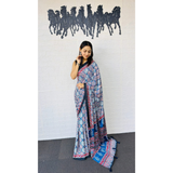 Real Mirror Work Semi Gajji Silk Soft and Smooth Saree