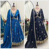 New Aliya-Cut Gown-Pant Dupatta Set