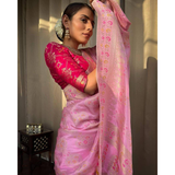 BEAUTIFUL RICH PALLU & JACQUARD WORK ON ALL OVER THE SAREE