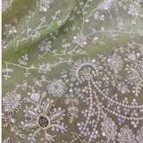 FLORAL Viscose Shimmer Georgette Saree