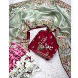 Designer Meera Jimmy Choo Sarees UNSTITCHED Blouse