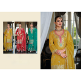 Madhubala Shimmer Embroidery Sharara Sets