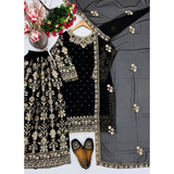 KF-1733 NEW DESIGNER HEAVY EMBROIDERY CHAIN SEQUENCE WORK SHARARA SET