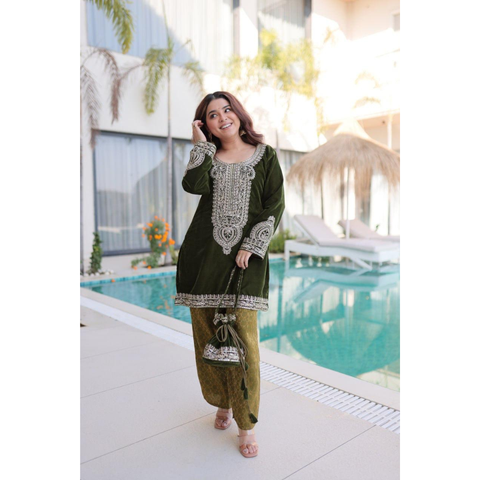 LW-9312 READY MADE TOP-PANT WITH BATWA COLLECTIONS