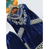 LC-1434 NEW DESIGNER VELVET CORD SET