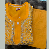 Plus Size Heavy Embroidery Chikankari Kurtis Size 48-50-52