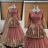 ZF-258 — Elegant Embroidered Sequence Designer Kediya Set