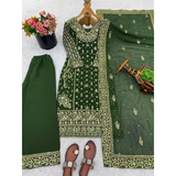 NSR-879 New Designer Party Wear Look Top-Palazzo Set