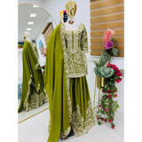 ZD- 10095 New Designer Party Top Sharara & Dupatta Set