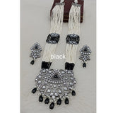Royal Kundan Pearl Long Haar Set with Earrings
