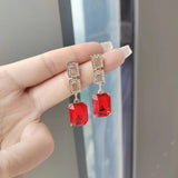 Red Crystal Earrings