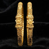 Gold Plated Flower Bangles – Set of 2