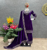 Velvet Designer Wear Dress Size 42