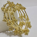 Kashmiri Gold Toned Bangles — Set of 8