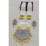Royal Kundan Pearl Long Haar Set with Earrings