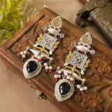 Oxidised Silver Statement Earrings