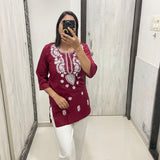 Selfie Chikankari Style Tops