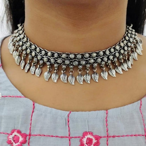 Oxidised Choker Necklace Set