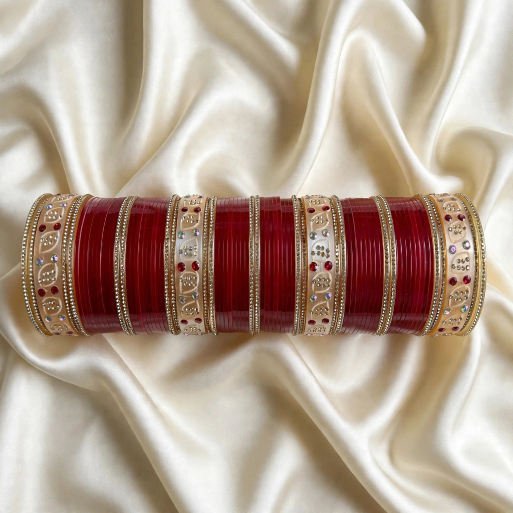 Red Bangle Chuda Sets Size 2.6