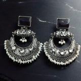 Oxidised Royale Chandbali Earrings