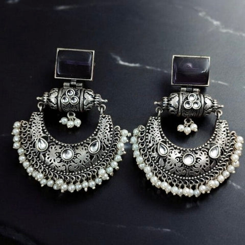 Oxidised Royale Chandbali Earrings
