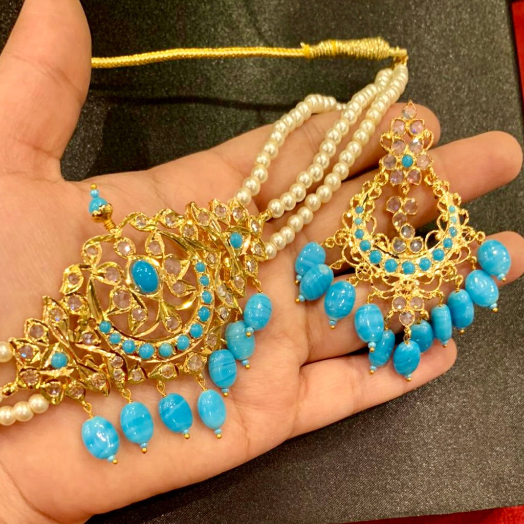Jadau Tilmani Locket pearls Set