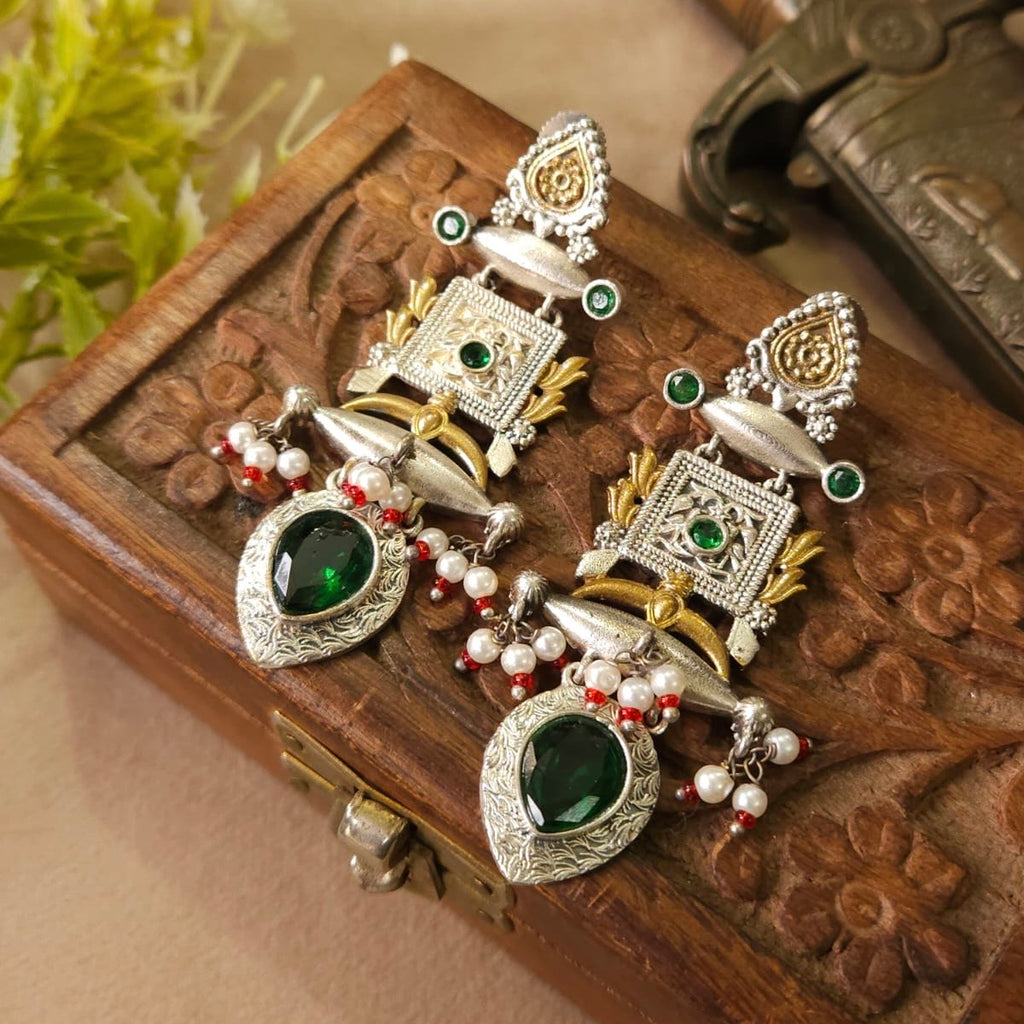 Oxidised Silver Statement Earrings