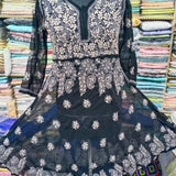 Georgette Frock Style Chikankari Kurtis