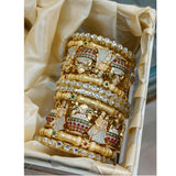 Heritage Barat Rajwadi — Kundan & Pearl Bangle Set