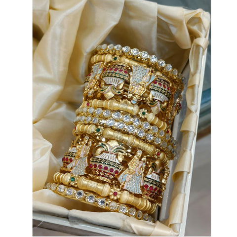 Heritage Barat Rajwadi — Kundan & Pearl Bangle Set
