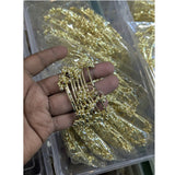 Kashmiri Gold Toned Bangles — Set of 8