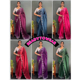One-minute READY TO WEAR SAREE DAIMOND HOTFIX HIT DESIGN