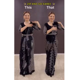 New Trending Zip Nd Go ONE-MINUTE READY Sequence Saree