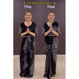New Trending Zip Nd Go ONE-MINUTE READY Sequence Saree